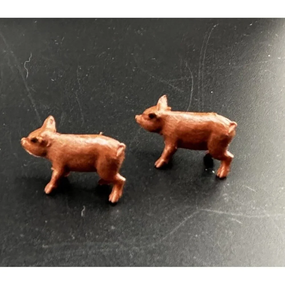 Allstate Marx Happi Time Farm Playset 1959 Auburn Red 2‎ Pigs Tim Mee PPC